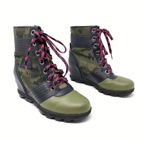 sorel lexie wedge camo